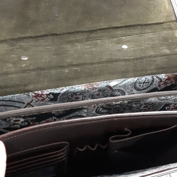 Shoulder bag Briefcase with silver embellishments - Picture 4 of 6